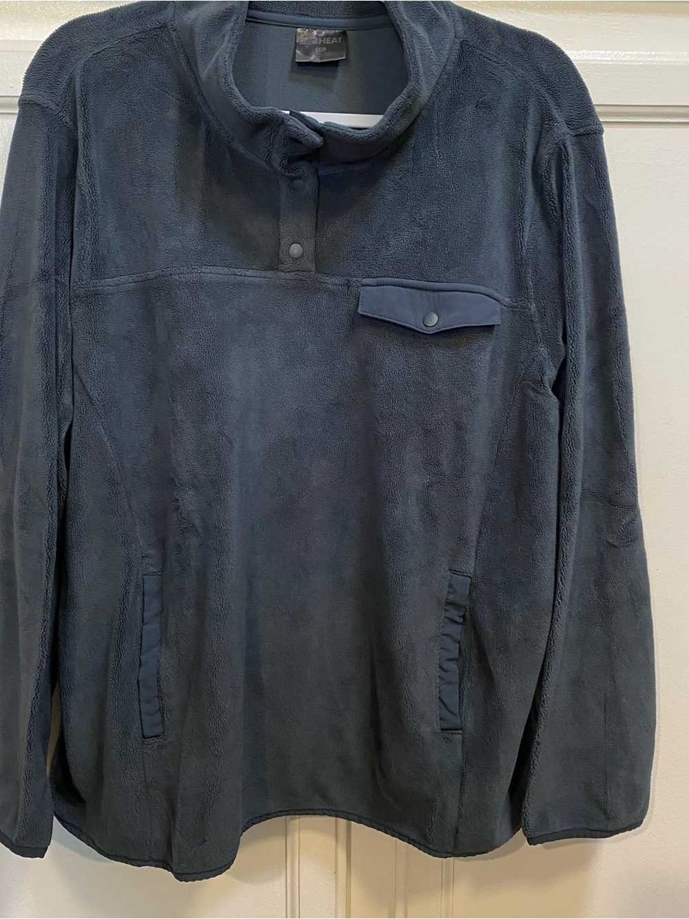 32 Degrees Men's Performance Fleece Pullover Jacket in Dark Gray